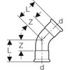 Picture of Geberit Mapress Bend 45 Deg 22mm