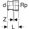 Picture of Geberit Mapress Adaptor With Female Thread 28mm x 3/4"
