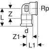 Picture of Geberit Mapress Elbow Adaptor 90 deg Female Thread: 42mm x 11/2