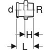 Picture of Geberit Mapress Adaptor With Male Thread 22mm x 1"